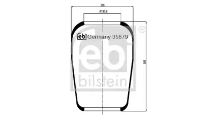 35879 FEBI BILSTEIN Кожух пневматической рессоры 35879 FEBI BILSTEIN Кожух пневматической рессоры