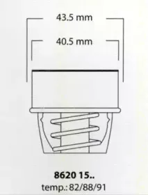 8620 1591 TRISCAN Термостат, охлаждающая жидкость 8620 1591 TRISCAN Термостат, охлаждающая жидкость