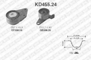 KD455.24 SNR Комплект ремня ГРМ KD455.24 SNR Комплект ремня ГРМ