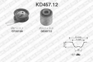 KD457.12 SNR Комплект ремня ГРМ KD457.12 SNR Комплект ремня ГРМ