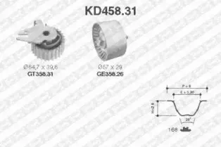 KD458.31 SNR Комплект ремня ГРМ KD458.31 SNR Комплект ремня ГРМ