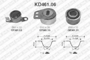 KD461.06 SNR Комплект ремня ГРМ KD461.06 SNR Комплект ремня ГРМ