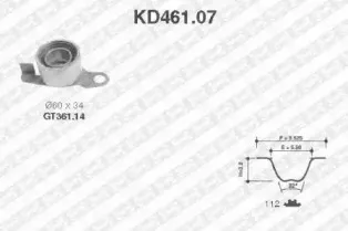 KD461.07 SNR Комплект ремня ГРМ KD461.07 SNR Комплект ремня ГРМ
