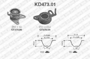 KD473.01 SNR Комплект ремня ГРМ KD473.01 SNR Комплект ремня ГРМ
