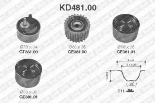 KD481.00 SNR Комплект ремня ГРМ KD481.00 SNR Комплект ремня ГРМ