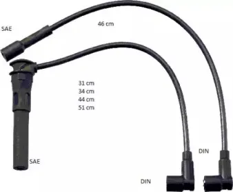 ZEF1644 BERU Комплект проводов зажигания ZEF1644 BERU Комплект проводов зажигания