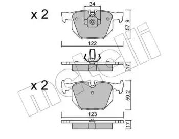 22-0561-0 METELLI Комплект тормозных колодок, дисковый тормоз 22-0561-0 METELLI Комплект тормозных колодок, дисковый тормоз