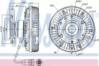 86048 NISSENS Сцепление, вентилятор радиатора 86048 NISSENS Сцепление, вентилятор радиатора