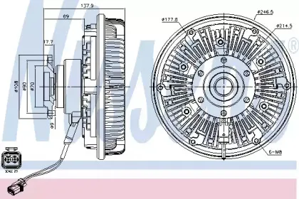 86102 NISSENS Сцепление, вентилятор радиатора 86102 NISSENS Сцепление, вентилятор радиатора