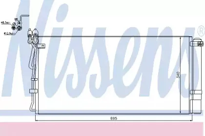 940250 NISSENS Конденсатор, кондиционер 940250 NISSENS Конденсатор, кондиционер