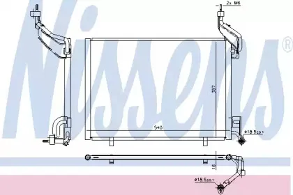 940540 NISSENS Конденсатор, кондиционер 940540 NISSENS Конденсатор, кондиционер