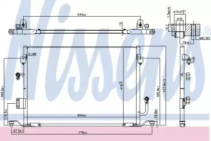 94056 NISSENS Конденсатор, кондиционер 94056 NISSENS Конденсатор, кондиционер
