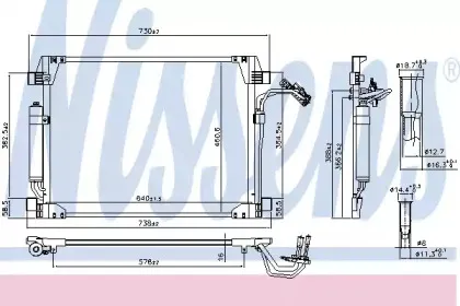 940622 NISSENS Конденсатор, кондиционер 940622 NISSENS Конденсатор, кондиционер
