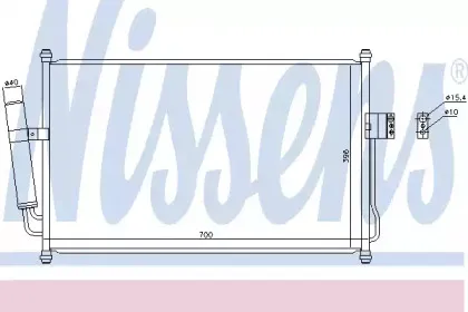 940709 NISSENS Конденсатор, кондиционер 940709 NISSENS Конденсатор, кондиционер