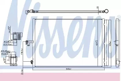 940780 NISSENS Конденсатор, кондиционер 940780 NISSENS Конденсатор, кондиционер