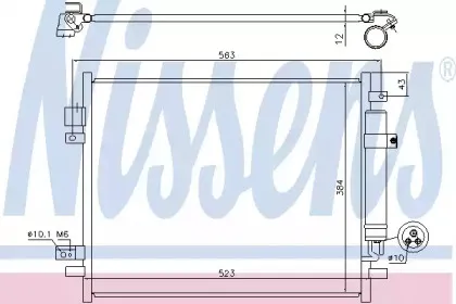 940789 NISSENS Конденсатор, кондиционер 940789 NISSENS Конденсатор, кондиционер