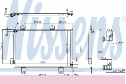 940810 NISSENS Конденсатор, кондиционер 940810 NISSENS Конденсатор, кондиционер
