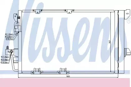 94650 NISSENS Конденсатор, кондиционер 94650 NISSENS Конденсатор, кондиционер