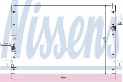 94685 NISSENS Конденсатор, кондиционер 94685 NISSENS Конденсатор, кондиционер