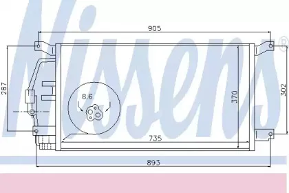 94797 NISSENS Конденсатор, кондиционер 94797 NISSENS Конденсатор, кондиционер