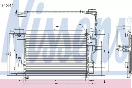 94845 NISSENS Конденсатор, кондиционер 94845 NISSENS Конденсатор, кондиционер