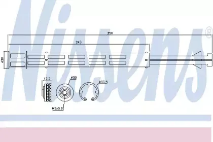 95358 NISSENS Осушитель, кондиционер 95358 NISSENS Осушитель, кондиционер