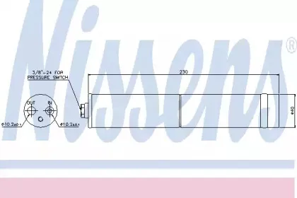 95383 NISSENS Осушитель, кондиционер 95383 NISSENS Осушитель, кондиционер