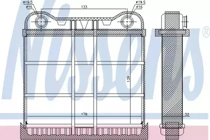 70225 NISSENS Теплообменник, отопление салона 70225 NISSENS Теплообменник, отопление салона