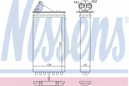 72655 NISSENS Теплообменник, отопление салона 72655 NISSENS Теплообменник, отопление салона