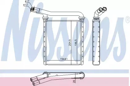 707090 NISSENS Теплообменник, отопление салона 707090 NISSENS Теплообменник, отопление салона