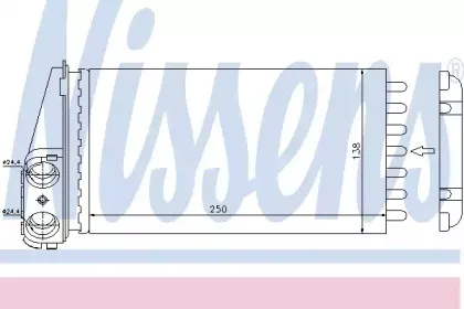 72945 NISSENS Теплообменник, отопление салона 72945 NISSENS Теплообменник, отопление салона