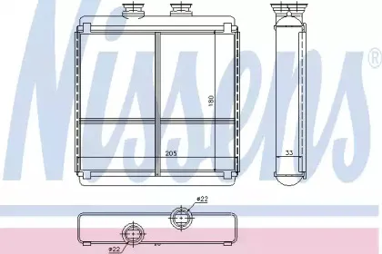 72042 NISSENS Теплообменник, отопление салона 72042 NISSENS Теплообменник, отопление салона