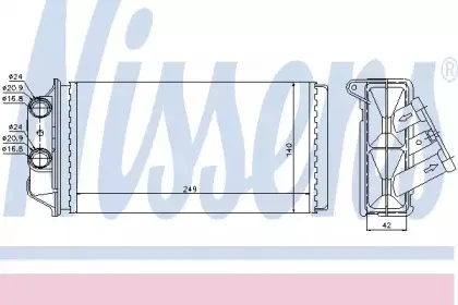 71454 NISSENS Теплообменник, отопление салона 71454 NISSENS Теплообменник, отопление салона