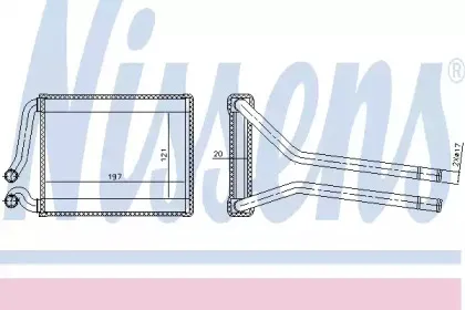 77537 NISSENS Теплообменник, отопление салона 77537 NISSENS Теплообменник, отопление салона