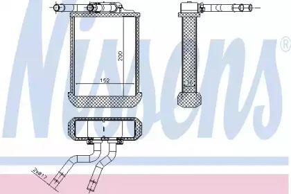 72045 NISSENS Теплообменник, отопление салона 72045 NISSENS Теплообменник, отопление салона