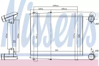 97028 NISSENS Интеркулер 97028 NISSENS Интеркулер