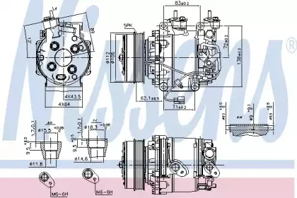 890035 NISSENS Компрессор, кондиционер 890035 NISSENS Компрессор, кондиционер