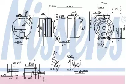 890043 NISSENS Компрессор, кондиционер 890043 NISSENS Компрессор, кондиционер