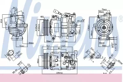 890048 NISSENS Компрессор, кондиционер 890048 NISSENS Компрессор, кондиционер