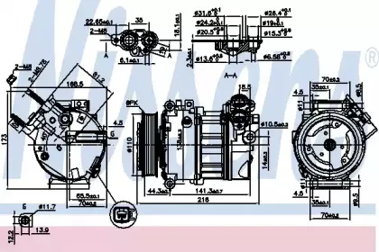 890123 NISSENS Компрессор, кондиционер 890123 NISSENS Компрессор, кондиционер