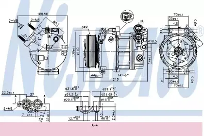 890125 NISSENS Компрессор, кондиционер 890125 NISSENS Компрессор, кондиционер