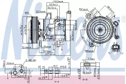 890159 NISSENS Компрессор, кондиционер 890159 NISSENS Компрессор, кондиционер