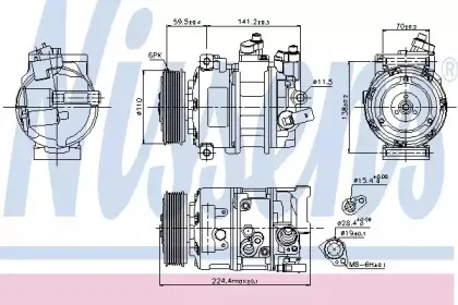 89020 NISSENS Компрессор, кондиционер 89020 NISSENS Компрессор, кондиционер