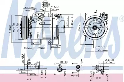 890293 NISSENS Компрессор, кондиционер 890293 NISSENS Компрессор, кондиционер