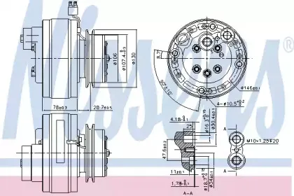 890368 NISSENS Компрессор, кондиционер 890368 NISSENS Компрессор, кондиционер