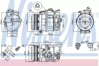 890379 NISSENS Компрессор, кондиционер 890379 NISSENS Компрессор, кондиционер