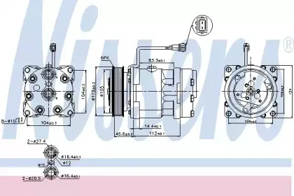 89083 NISSENS Компрессор, кондиционер 89083 NISSENS Компрессор, кондиционер