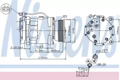 89088 NISSENS Компрессор, кондиционер 89088 NISSENS Компрессор, кондиционер