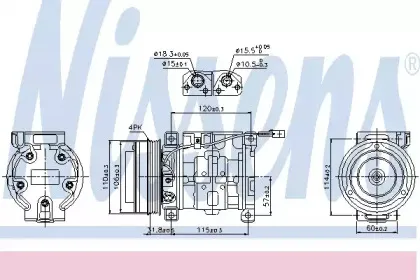 89099 NISSENS Компрессор, кондиционер 89099 NISSENS Компрессор, кондиционер