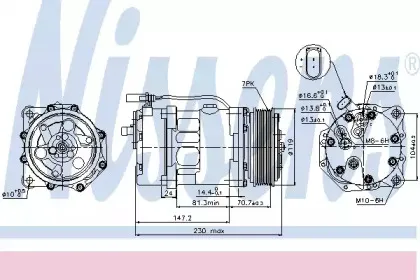 89117 NISSENS Компрессор, кондиционер 89117 NISSENS Компрессор, кондиционер